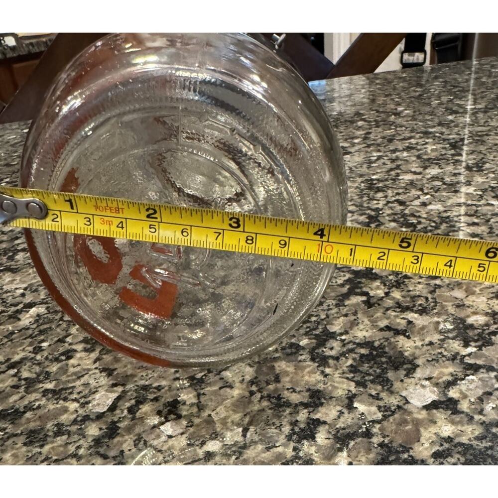 Vintage Clear Glass Jar Canister Coffee Spell Out MCM Retro Font Mid Century - Picture 6 of 13